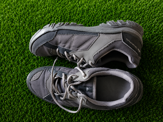 Quechua Outdoor Hiking Shoes - Grey / Black - Grip Sole - Pre-Loved SIZE EUR;41