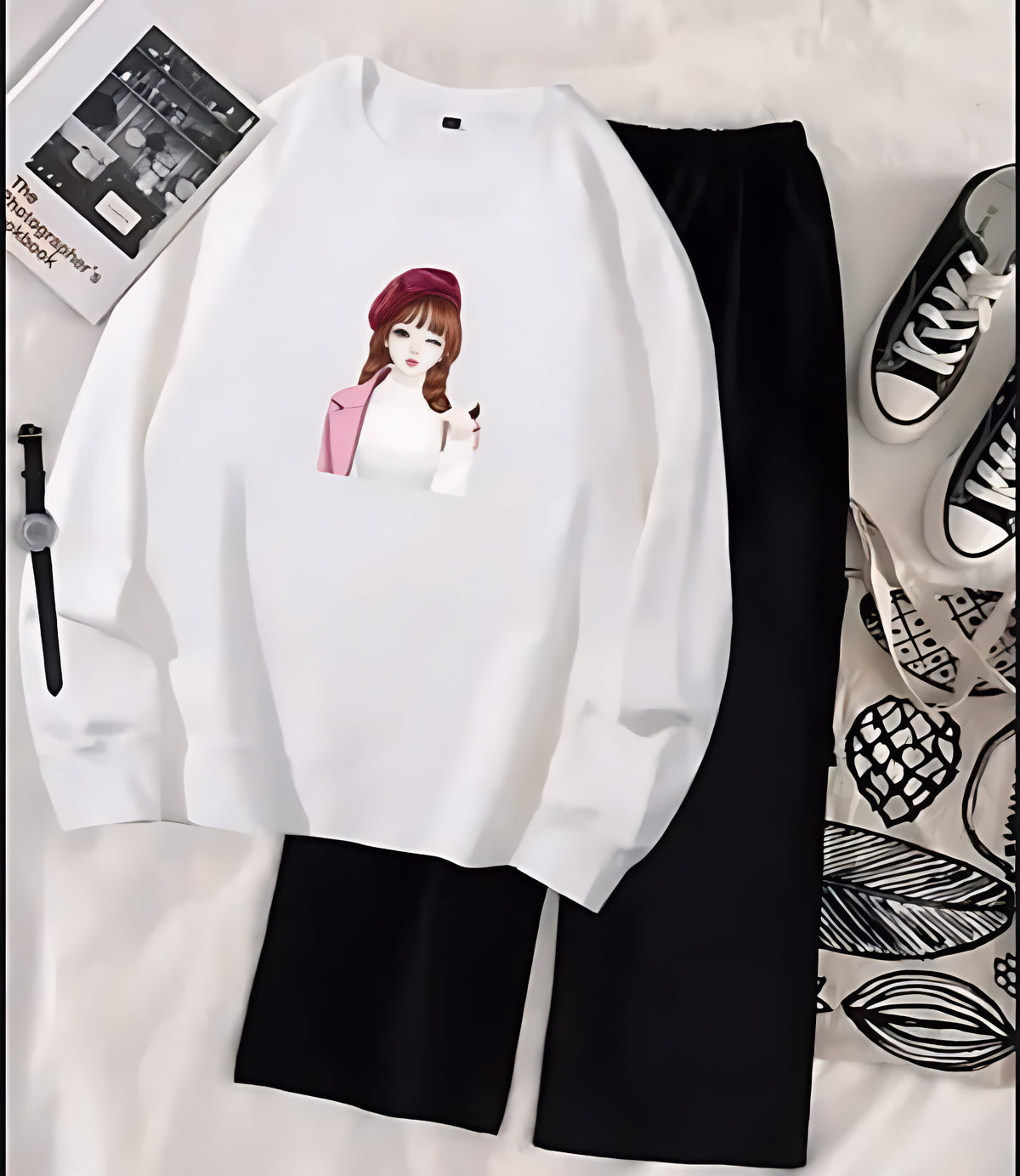 PRINTED HOODIE & TROUSER