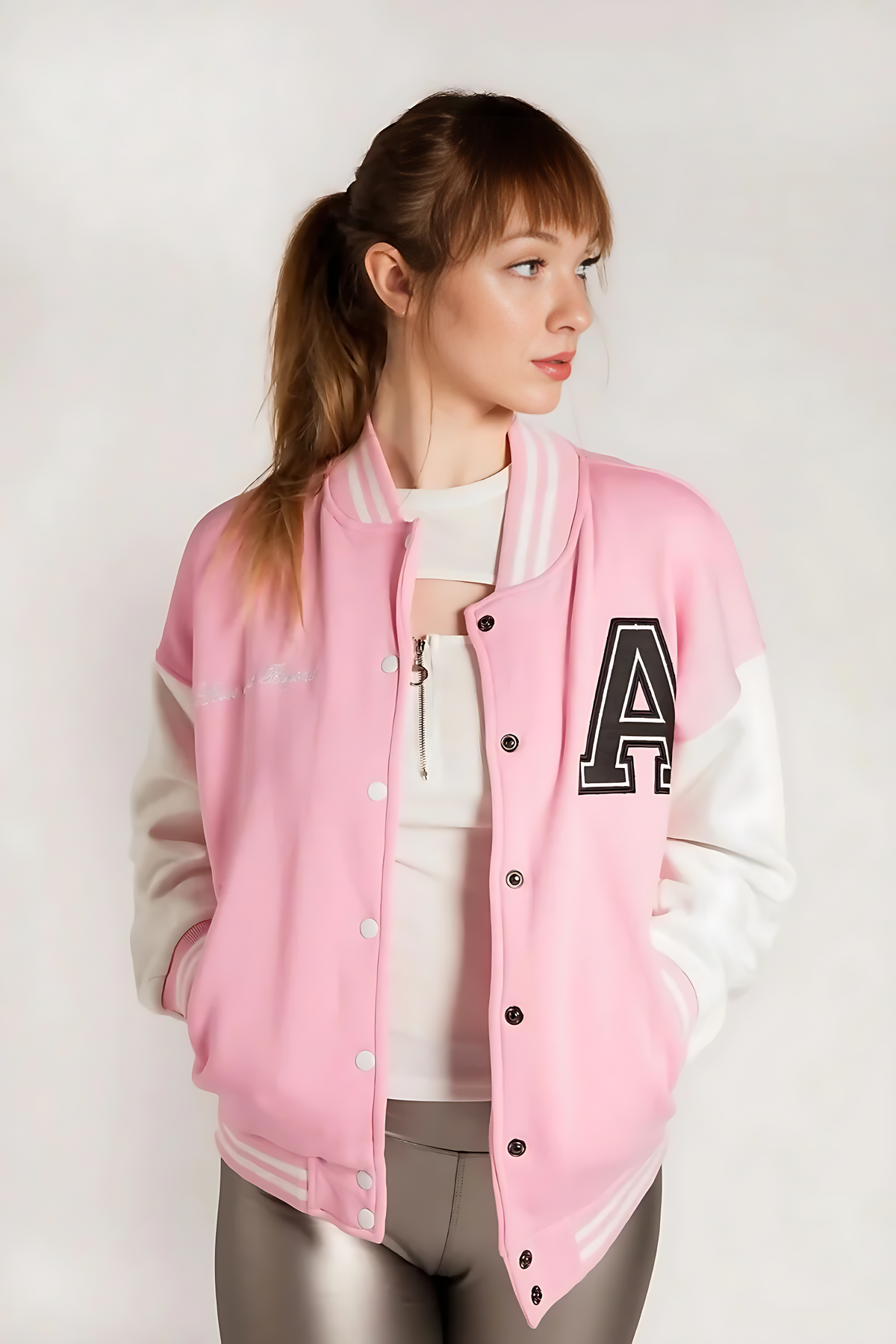 PRINTED BASEBALL JACKET