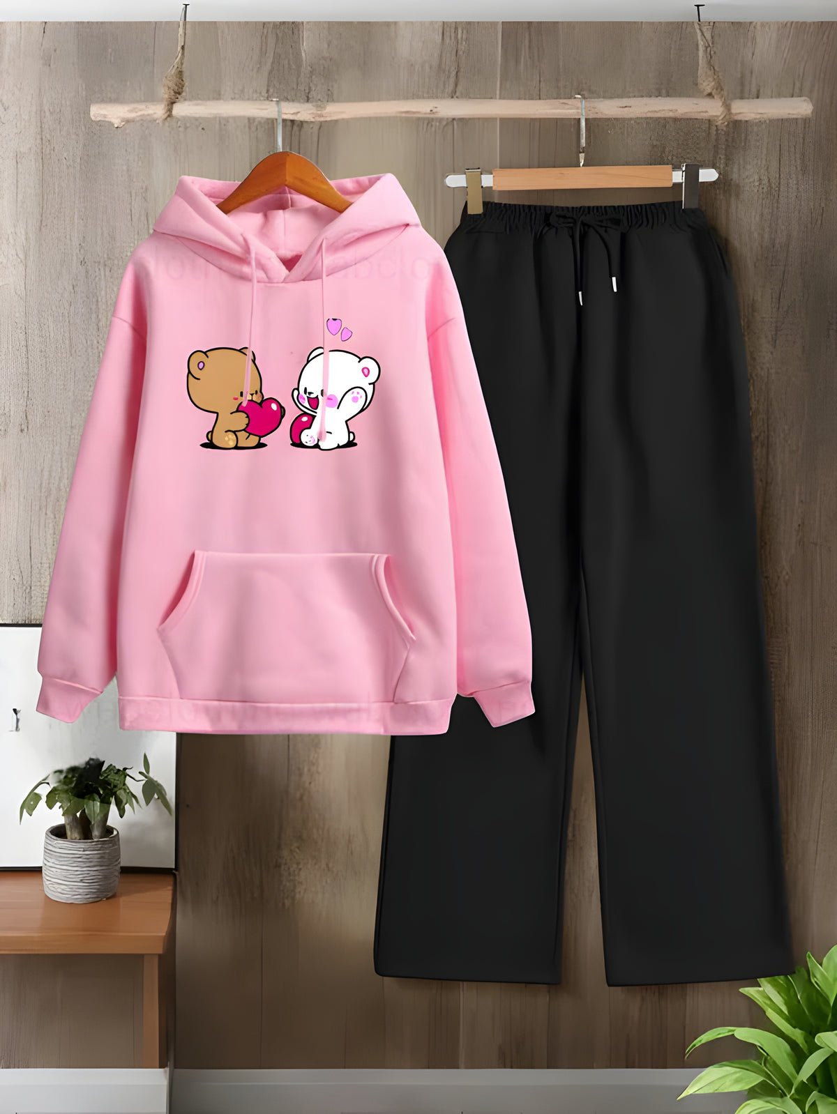 PRINTED HOODIE & TROUSER