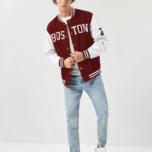 PRINTED BASEBALL JACKET