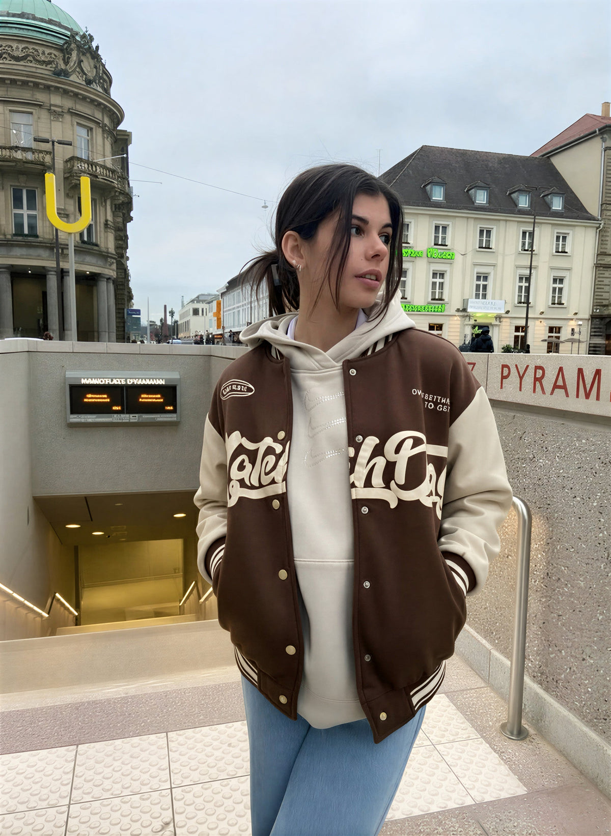 Women's Graphic Baseball Jacket