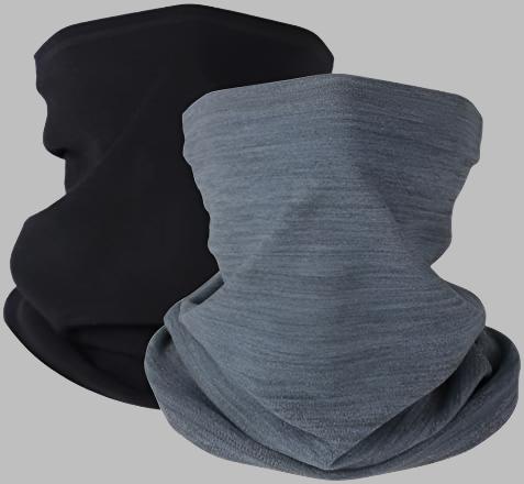 Men and Women Winter Neck Warmer Gaiter Double-Layer Soft Velvet Lined Thick Knit Circle Scarf Windproof