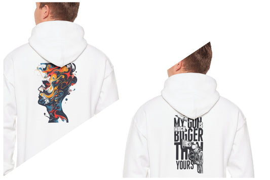 PACK OF TWO Men's Printed Hoodie Customized your own desgin , Fleece Hoodie, Hooded Sweatshirt for Men