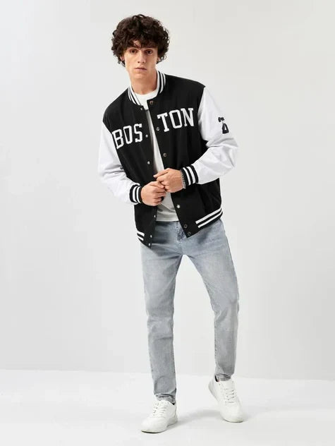 PRINTED  BASEBALL JACKET