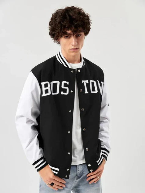 PRINTED  BASEBALL JACKET