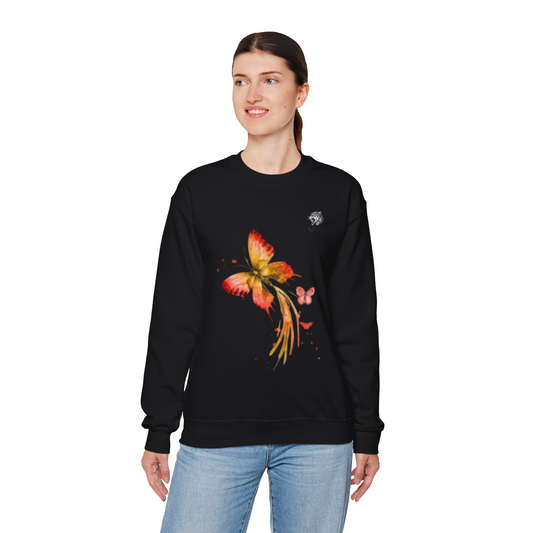 Printed Crewneck Sweatshirt, Fleece Pullover Sweatshirt For Women