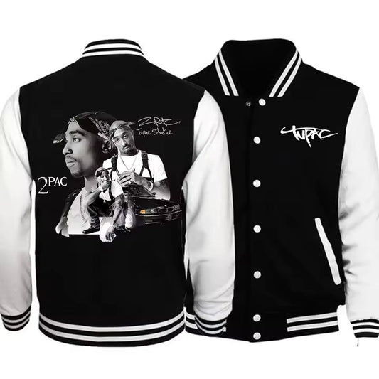 PRINTED BASEBALL JACKET