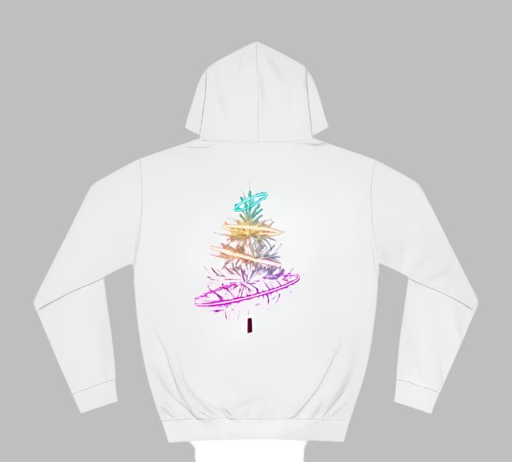 Christmas Tree Printed  Hoodie, Fleece Hoodie