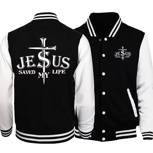 PRINTED BASEBALL JACKET