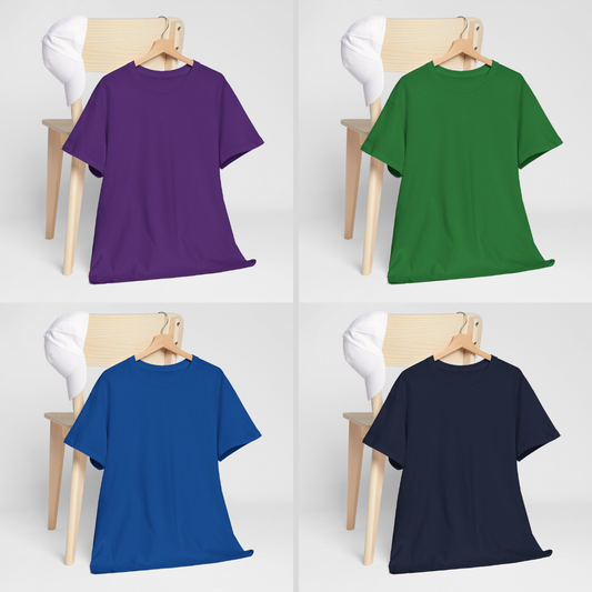 Pack of 4 t-shirts with free delivery. Customize designs are available.