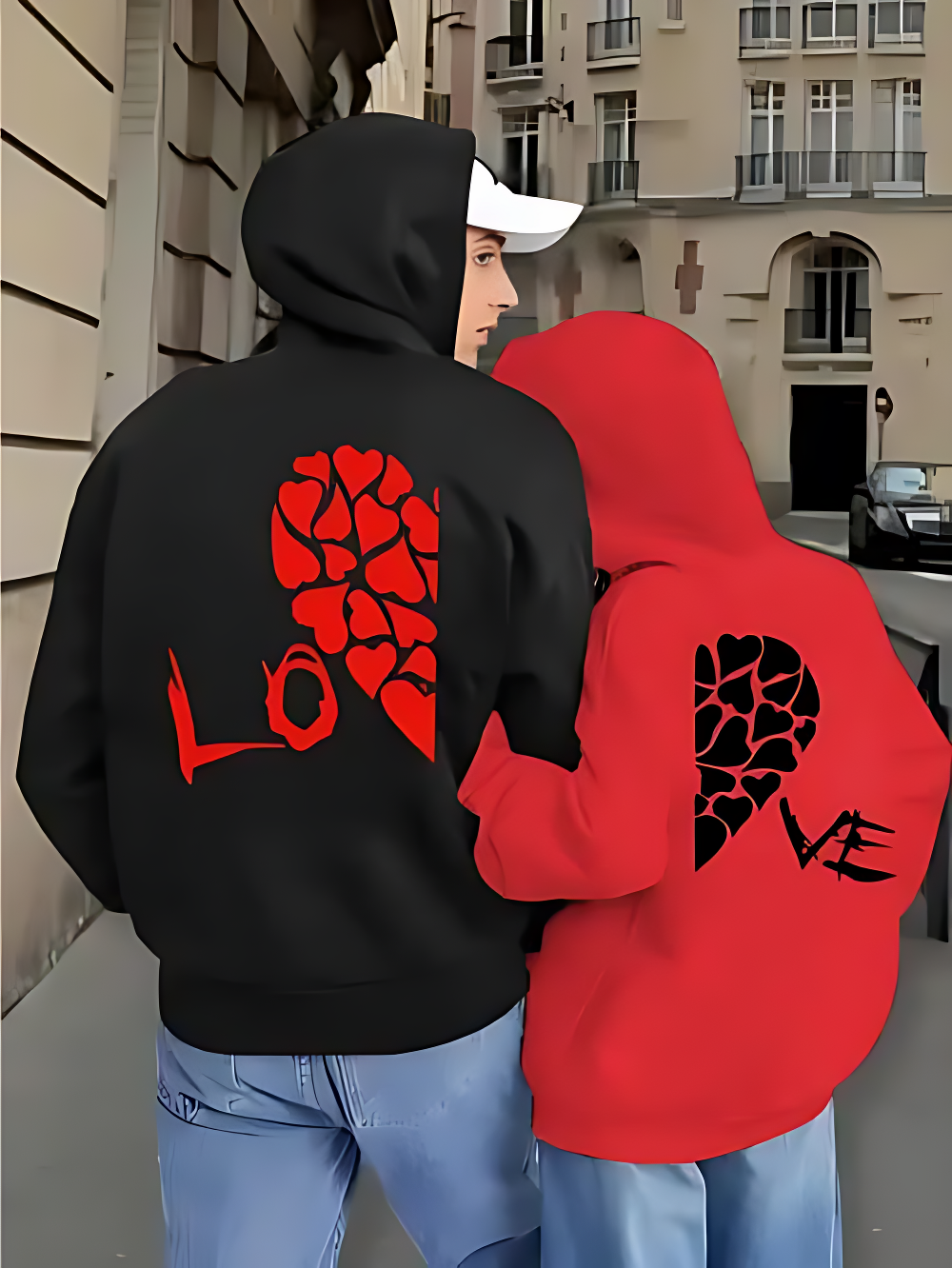 PRINTED COUPLE HOODIE