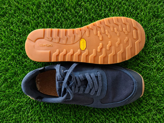 SAOLA Tsavo Navy Blue Eco Sneakers - EUR 43 US 10 - Cork Insole - Pre-Loved