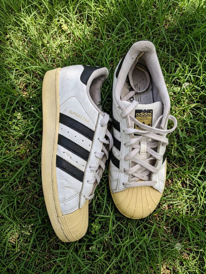 Adidas Superstar - White Black - Shell Toe - C77124 - EUR 39 1/3 / US 6.5 / UK 6 - Pre-Loved