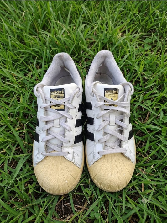 Adidas Superstar - White Black - Shell Toe - C77124 - EUR 39 1/3 / US 6.5 / UK 6 - Pre-Loved