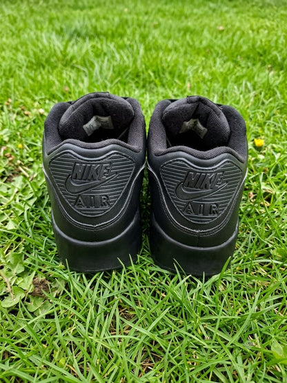 Nike Air Max 90 Triple Black - Leather - EUR 42.5 / US 9 / UK 8 - Pre-Loved