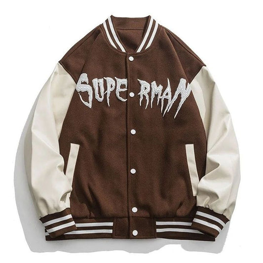 PRINTED BASEBALL JACKET