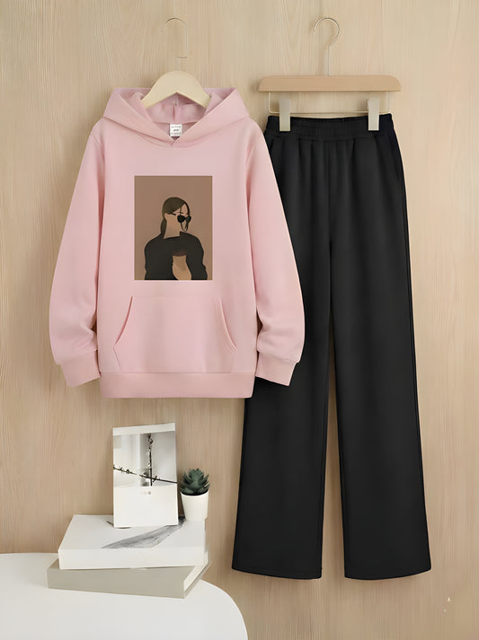 PRINTED HOODIE & TROUSER